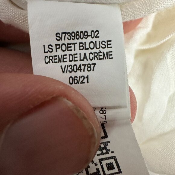 Old Navy Women's Vintage-Inspired Button-Up Blouse Cream Size M - Picture 7 of 7